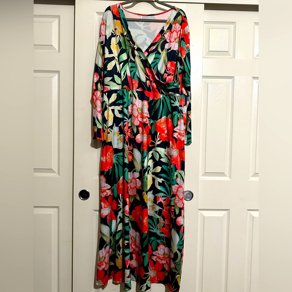 Floral print maxi dress